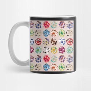 Vibrant summer flowers silhouettes Mug